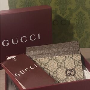 Gucci Textured Brown Leather Accessory